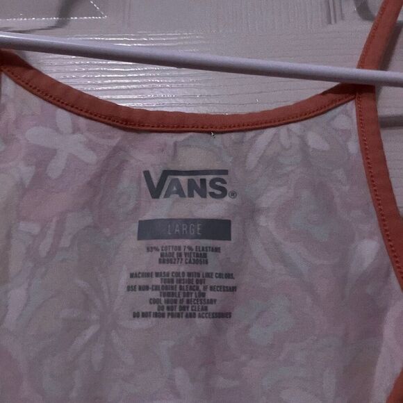 Vans Large Floral Halter Neck Tank Top Athletic Wear - Picture 4 of 5